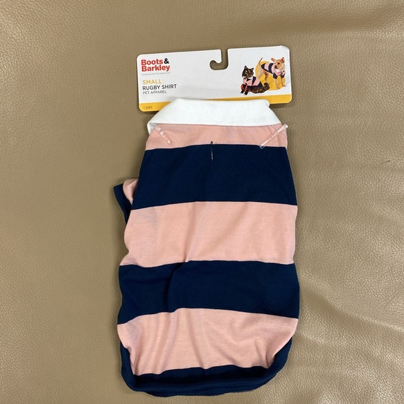 Rugby Shirt by Boots & Barkley Pink/Navy - Small - Picture 4 of 6
